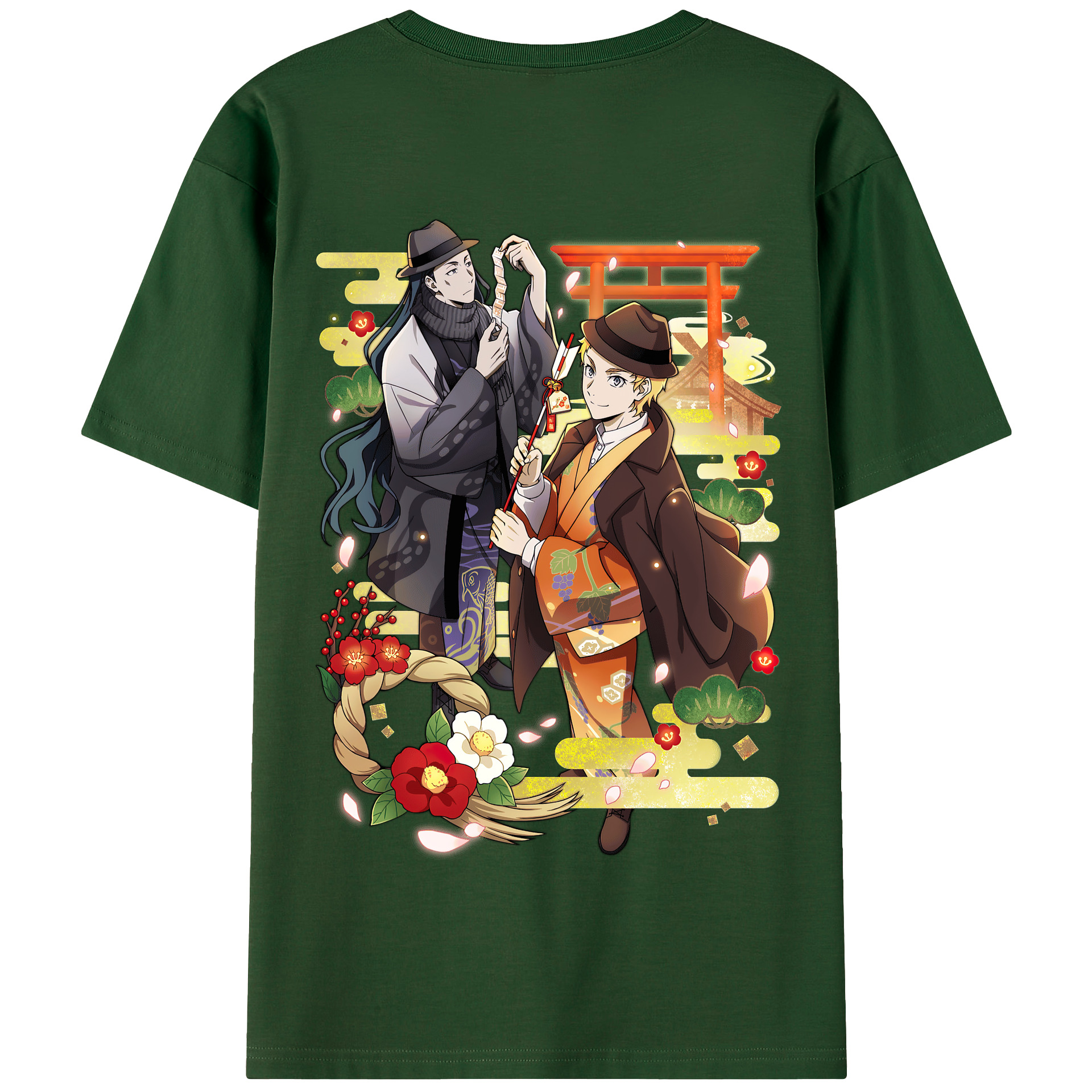 （画像用） 文豪ストレイドッグス Bungo Stray Dogs 綿100％半袖Tシャツ（背面プリント）